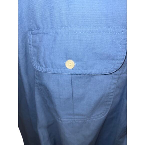 Orvis Buzz Off Insect Shield Button Shirt Sz XXL Blue Hiking Camping Fly Fishing - Picture 3 of 4